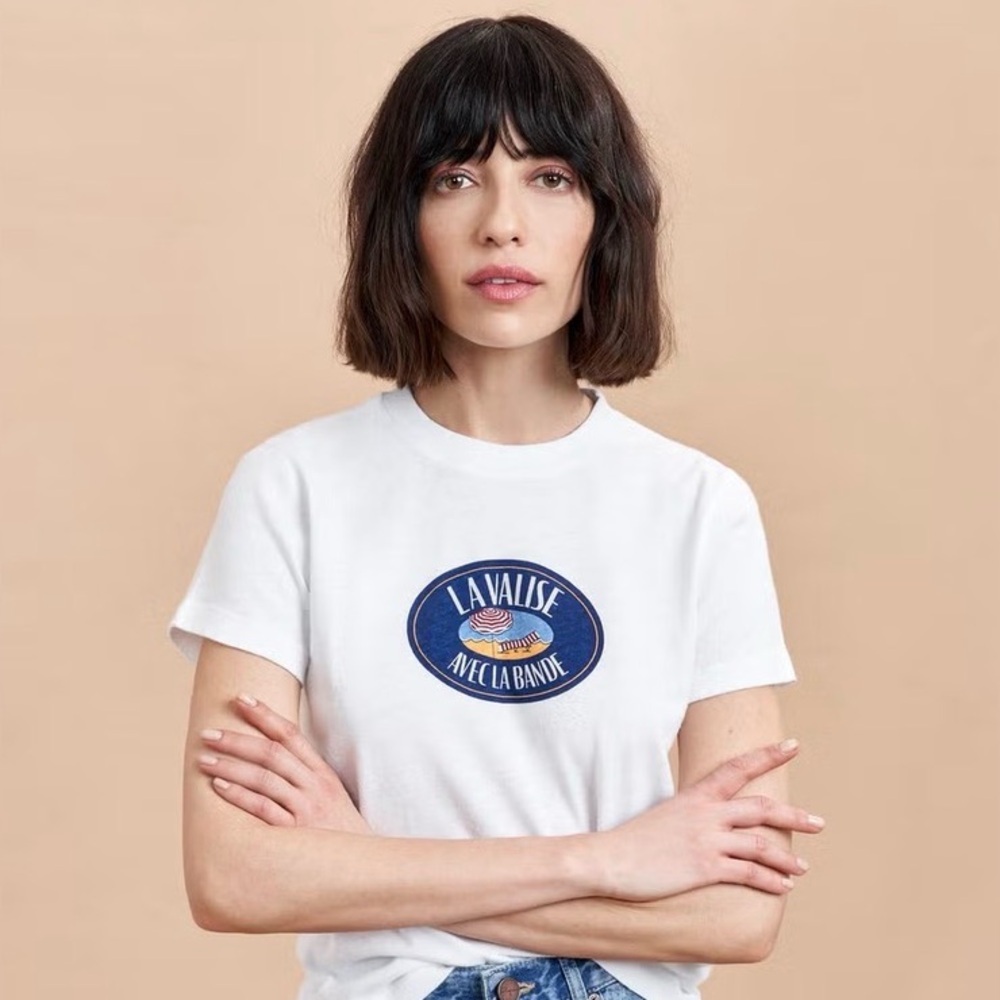 La Ligne x Away White Graphic Tee